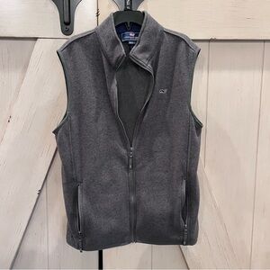 Vineyard Vines Gray Fleece Vest Size Small